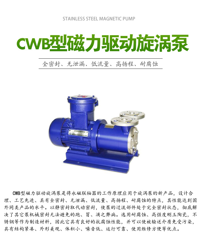 CWB型磁（cí）力驅動旋渦泵(圖1)